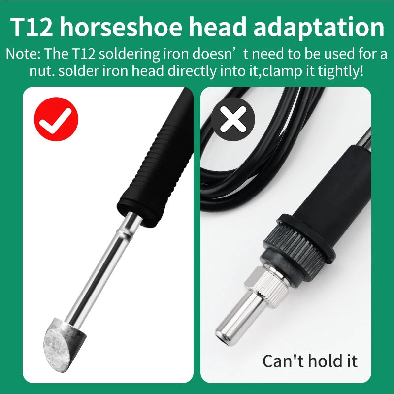 LUXIANZI T12 Soldering Iron Tips Welding Tools 6C/8C/10C/12C For T12 Soldering Station Constant Temperature Soldering Iron Head