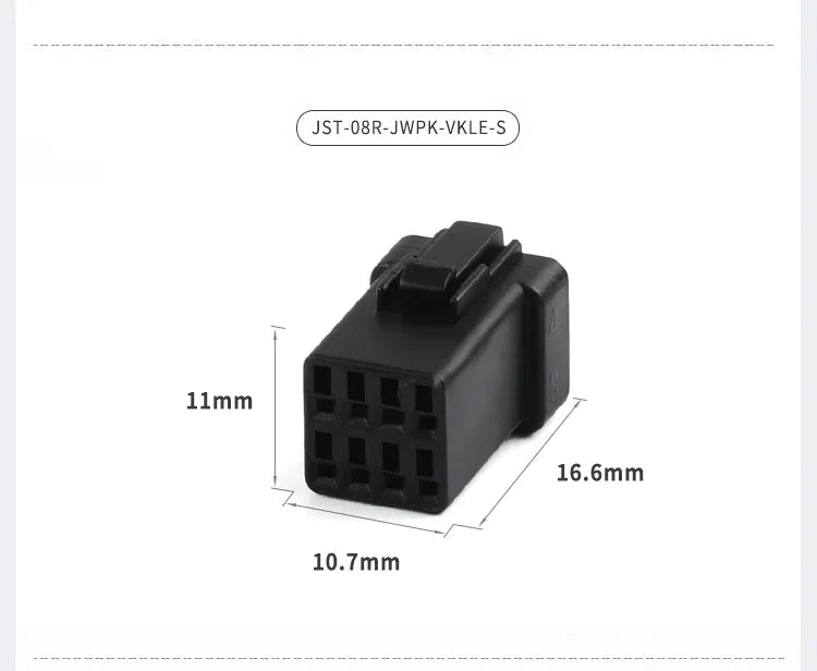 JST 2P 3P 4P 6P 8P 0.6 MM Waterproof Wire Connector Plug Male And Female Socket With Cable JST JWPF Electrical Connectors