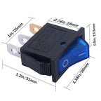 4/5pcs Rocker Switch Lighted KCD3 Rocker Switch On Off 3 Pin 2 Position Boat Rocker Switches 125V 250V AC SPST