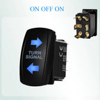 12V Reverse Polarity Rocker Switch DPDT ON-Off-ON 6 Pin Momentary/Latching for Winch Linear Actuator Car Window RV Jack Boat RV