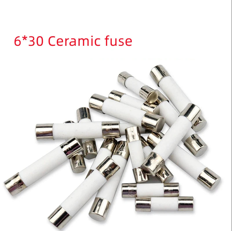 10pc/lot One Sell 5*20mm 6*30mm Fast Blow Tube Fuses mm 250V 0.1A 0.2A 0.3A 0.4A 0.5A 0.63A 0.75A 0.8A 1A AMP Fuse Ceramic Fuse