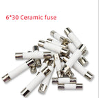 10pc/lot One Sell 5*20mm 6*30mm Fast Blow Tube Fuses mm 250V 0.1A 0.2A 0.3A 0.4A 0.5A 0.63A 0.75A 0.8A 1A AMP Fuse Ceramic Fuse