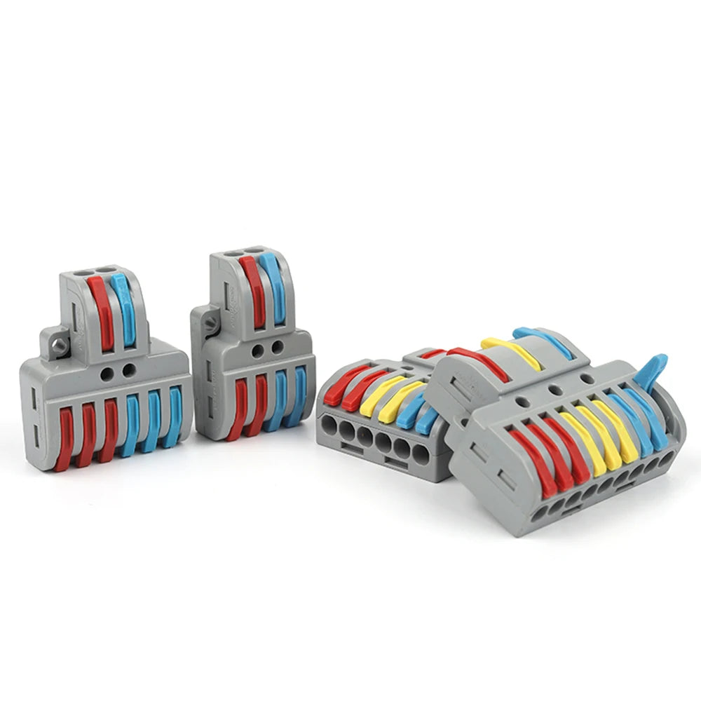 5PCS Wire Connector Multicolour Lever Push-in Electrical Cable Home Connectors LED Junction Box Universal Compact Terminal Block