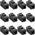 Acoplador Keystone RJ45 Cat6 Cat5e, conector Keystone Cat6 Cat5e hembra a hembra, inserto de acoplador Keystone UTP, negro