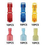 10/20/60/100Pcs T-Tap Connectors Quick Electrical Cable Connector Snap Splice Lock Wire Terminal Waterproof Crimp Wire Terminals