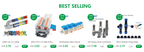 10Pcs PTV 2.5 DIN Rail Terminal Block Side-Entry Push-in Connection 2.5mm² 12 AWG Cable Wiring Electrical Wire Connector PTV2.5