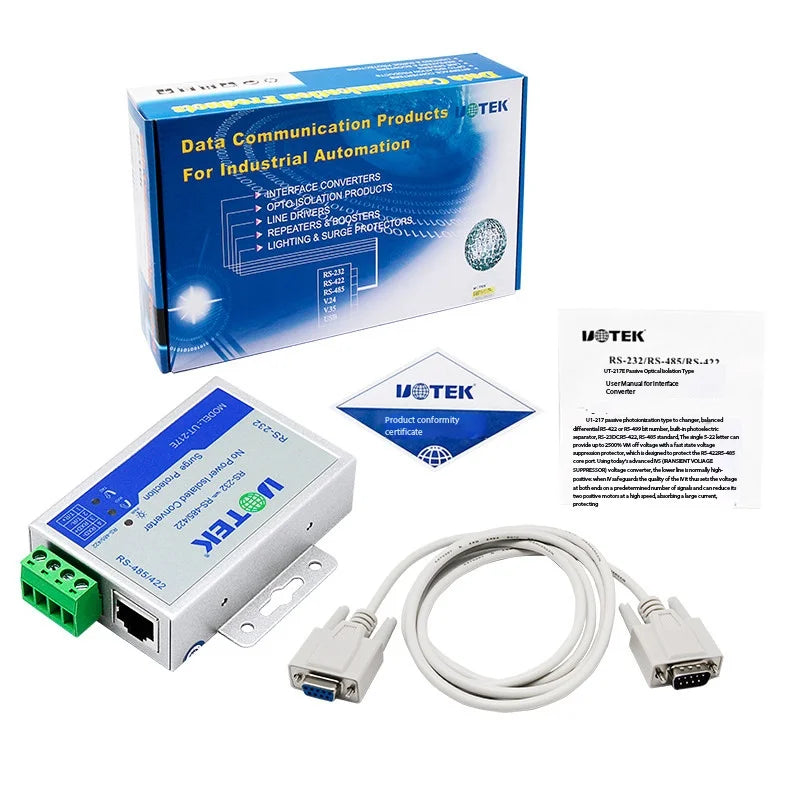 UTEK UT-217E RS232 to RS485/422 Converter Opto-isolated Industrial DB9