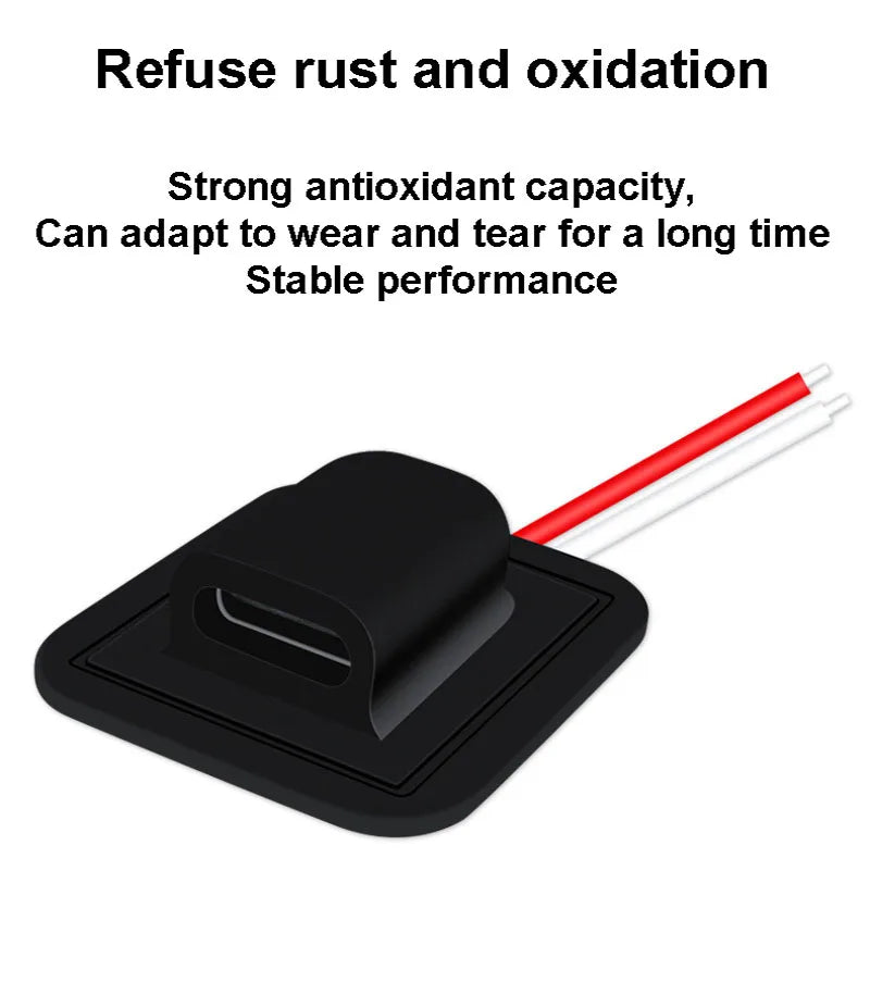 1PCS 10cm 20V 3A USB Type-C Waterproof USB Connector Direct Compression Female Base Female Socket Charging Interface