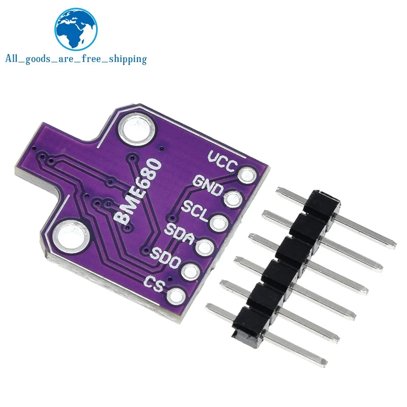 TZT 1/3PCS CJMCU-680 BME680 Digital Temperature Humidity Pressure Sensors High Altitude Detection Module For Arduino