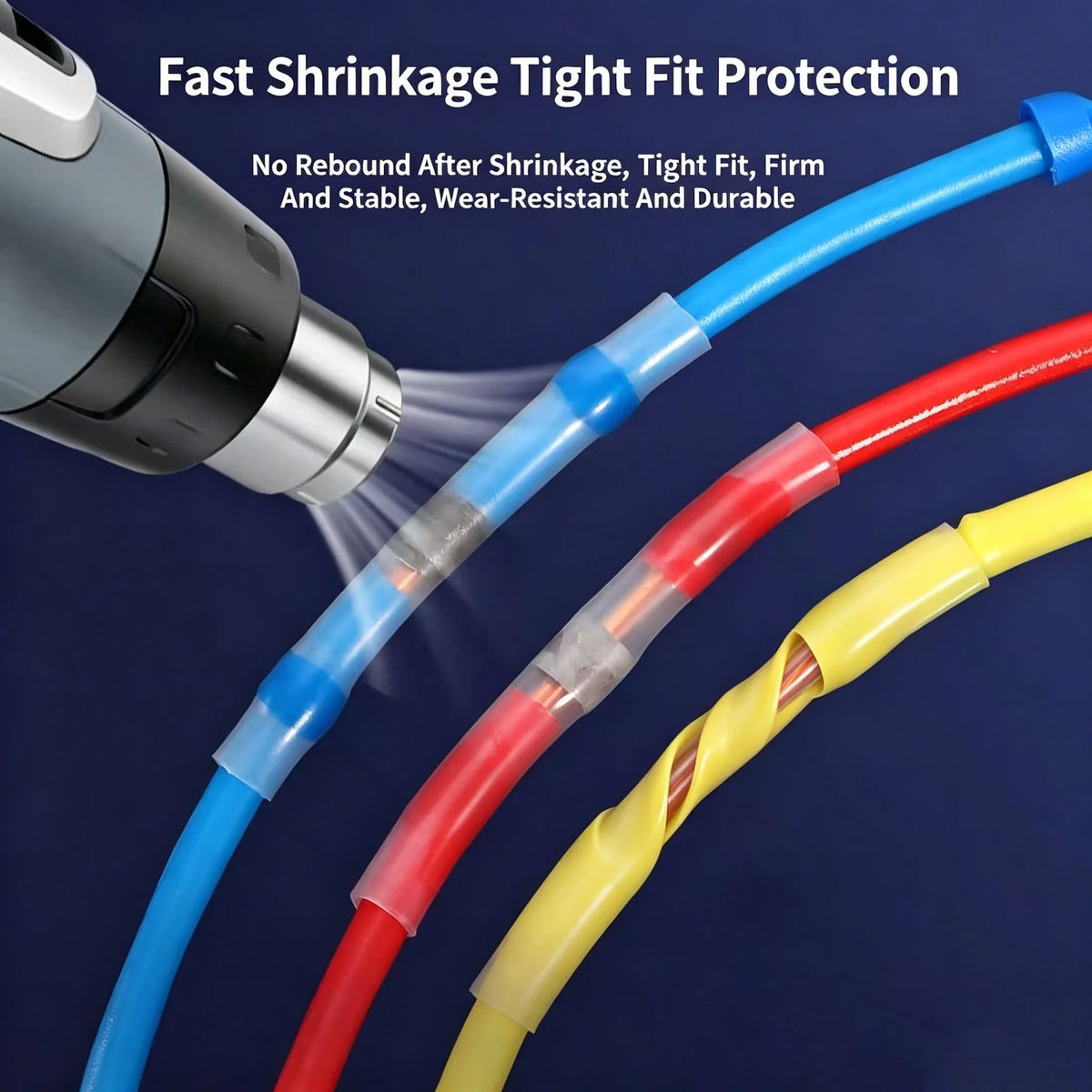 Solder Seal Wire Connectors 50/100/200PCS Waterproof Heat Shrink Butt Splice Electrical Cable Connector Automotive Marine