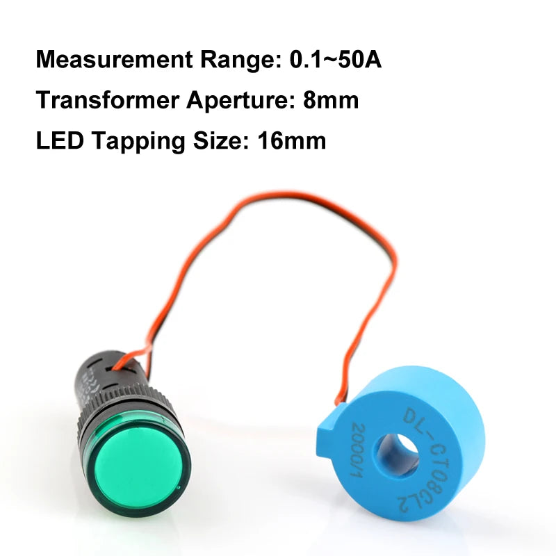 NJXSE Led Current Indicator 5A 20A 30A 50A 100A CT AC Signal Monitor Light Factory Price Current Transformer with Led Indicator