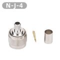 N Male Plug L16 N Crimp Solder for RG59 LMR240 CNT240 RF Connector Nickel Plated Brass 50ohm Coax Wire Coaxial Cable