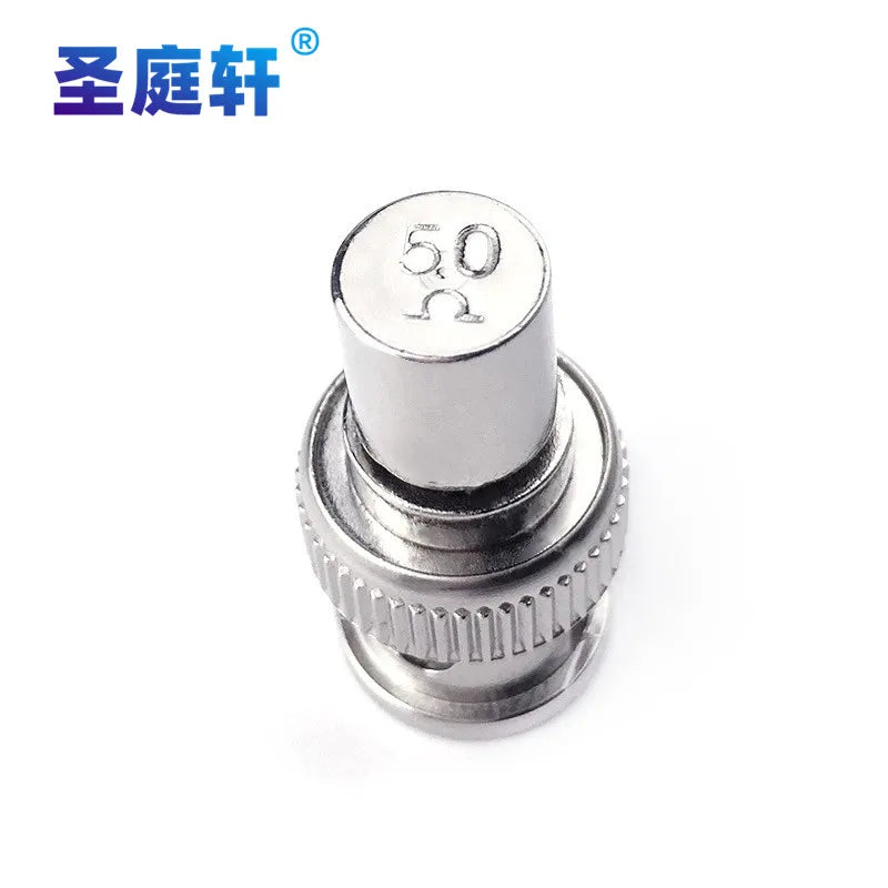 1Pcs Q9 BNC Loads Male Plug Coaxial Brass Resistor Terminator Dummy BNC Load Impedance 50 Ohm&75 Ohm with Keychain Adapter Brass