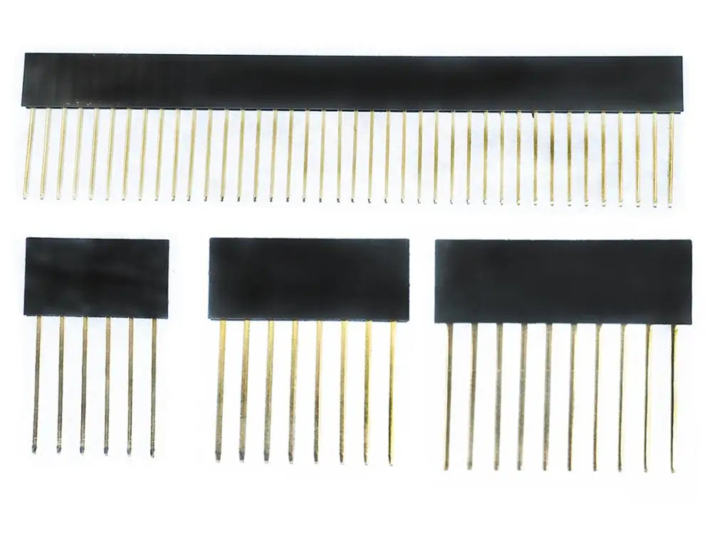 5pcs 2.54mm PC104 1x40P Single Row Straight Female pin connector Long Pin 12.2/14.8mm PCB Strip Connector Female Header Socket