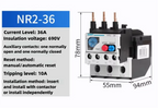 CHINT NR2-25 NR2-36 0.63-1A 28-36A Thermal Protection Relay Thermal Overload Relay