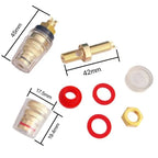 DIY speaker terminal connector binding post amplifier Pure cupper Gold-plated Banana socket junction Box M8