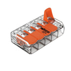 2pcs WAGO 221‑415 Lever‑Nuts 5‑Conductor Lever Wire Connector, Reusable Splicing Terminal Block for Solid Stranded Fine‑Stranded
