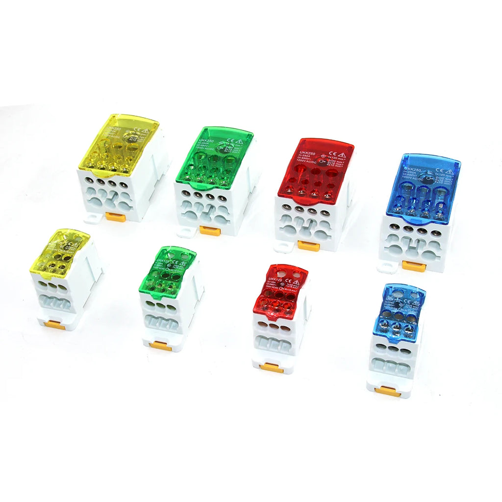 Din Rail Terminal Block Distribution Power Wire Electrical Connector Electric Split Junction Box UKK80A/125A/160A/250A/400A/500A