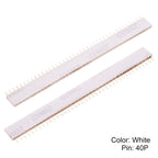 10PCS 40Pin Black White Red 2.54mm Single Double Row Straight Male Female Pin Header Connector Strip For PBC Ard Yellow Blue
