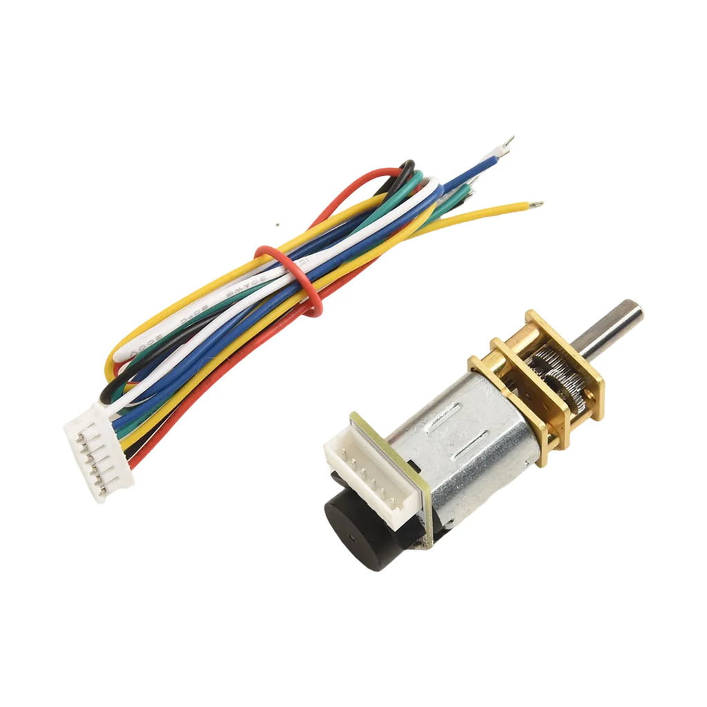 For GA12 For N20 Encoder DC 6V Metal Gear DC Motor Gearwheel High Torque 150RPM 300RPM 500RPM 750RPM 1500RPM 3000RPM Hall Sensor