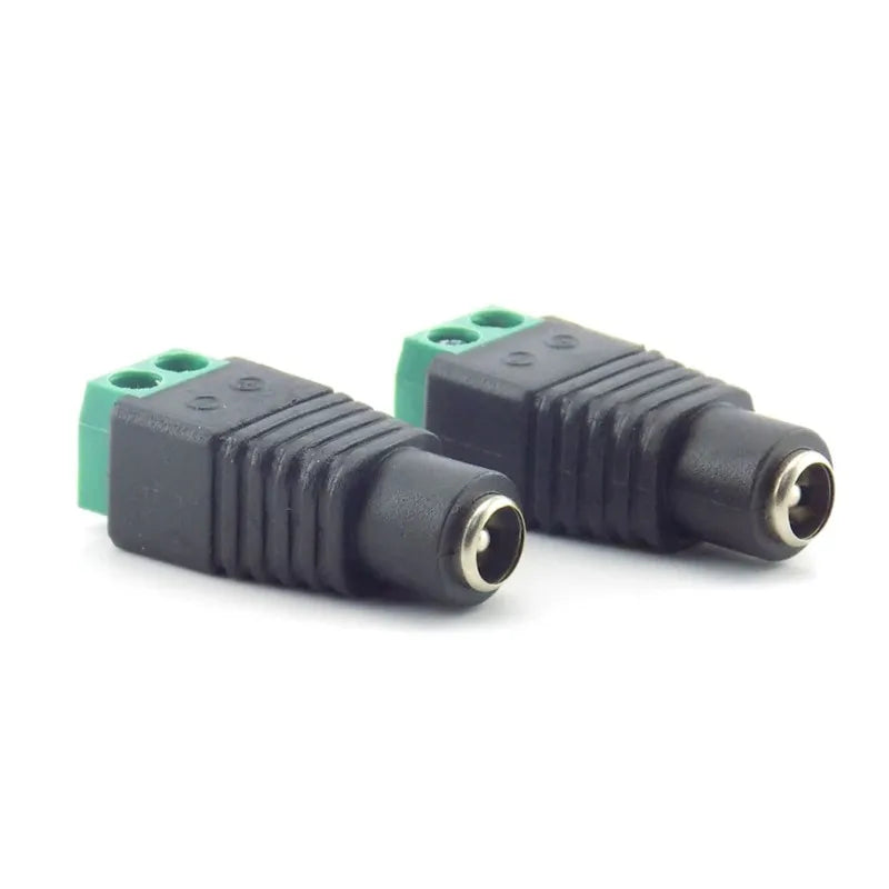 2/5/10pcs 12V DC BNC Male Female Connector Coax CAT5 Video Balun Adapter Plug For Led Strip Lights CCTV Camera Accessories B5