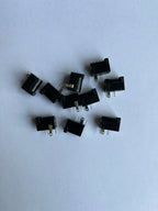 10Pcs PCB Mount 5.5 x 2.1 mm DC005 Female DC Power Jack Plug Socket Connector Black