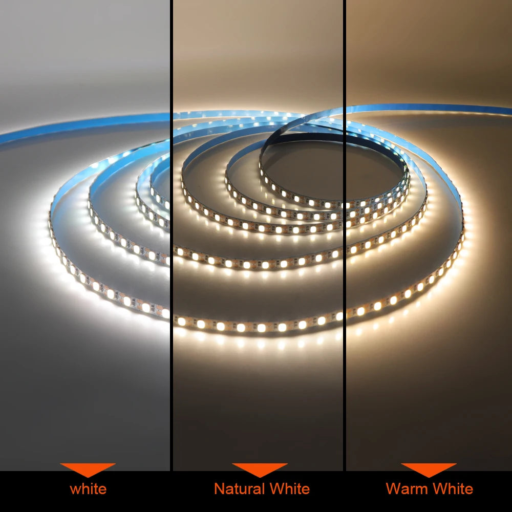 3MM 5MM 8MM Width DC 5V LED Strip 2835 120LEDs/m 1 LED Per Cut Flexible Tape IP20 Not Waterproof Warm Natural Cool White 1M-5M