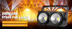 U'King 4PCS 200W COB Par Light 2x100W Blinder Lighting 2 Eyes LED 2IN1 COB Cool Warm White Lighting Party Bar DMX Stage Lighting