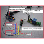 Laser Receiver Sensor Module + KY-008 650nm Laser Transmitter Module For AVR Electrical Equipment Tools