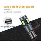 Nlpearl 2x Signal Lamp BA9S T4W  Led Bulb BAX9S BAY9S H21W H6W LED 12V Car Led Bulb Canbus 3030 Chips Interior Light Dome Lamp
