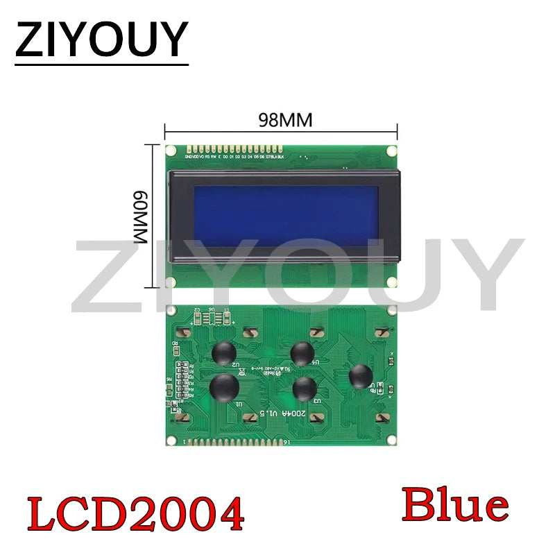 LCD2004 + I2C 20x4 2004A PCF8574T Blue/Green screen HD44780 Character LCD /w IIC/I2C Serial Interface Adapter Module for arduino