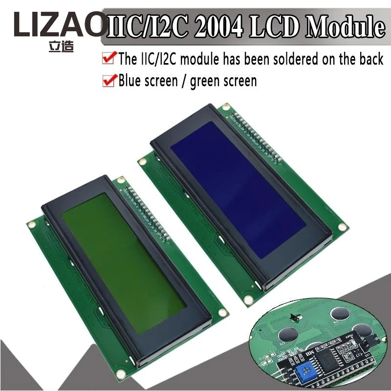 LIZAO 20X4 LCD2004 LCD Module IIC/I2C/TWI Serial Port Blue Green Backlight Display for Arduino UNO R3 MEGA2560