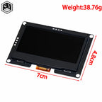 GREAT IT  2.42" 2.42 inch LCD Screen White BLUE 128x64 OLED Display Module IIC I2C SPI Serial for C51 SPD0301
