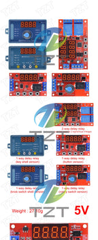 DC 5V 12V 24V 10A Adjustable Time Delay Relay Module 32 Modes LED Digital Timming Trigger Timer Control Switch Pulse Cycle