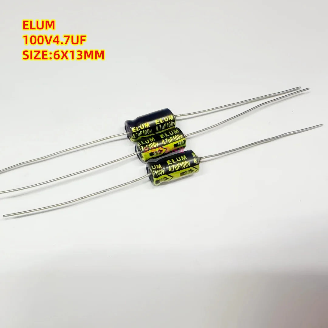 10pcs  50V1UF 2.2UF 3.3UF 4.7UF 10UF 22UF 47UF 100UF 220UF 330UF 470UF 1000UF Axial Audio Electrolytic Capacitor