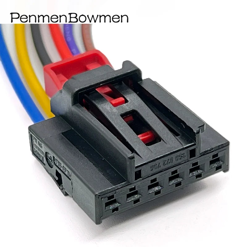 1 Set 6 Pin Auto Rear Lamp Seat Height Adjuster Electrical Cable Connectors Female Wire Harness Plug For 1S0972706
