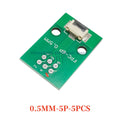 5PCS FFC/FPC Adapter Board 0.5MM-5P to 2.54MM Welded 0.5MM-5P Flip-top Connector