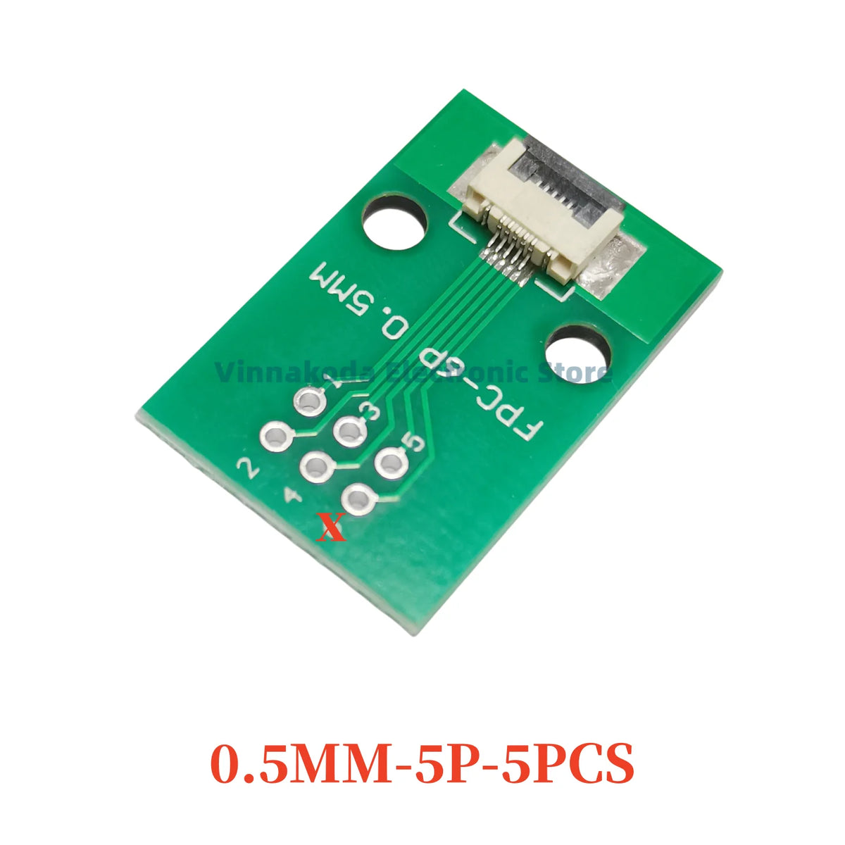 5PCS FFC/FPC Adapter Board 0.5MM-5P to 2.54MM Welded 0.5MM-5P Flip-top Connector