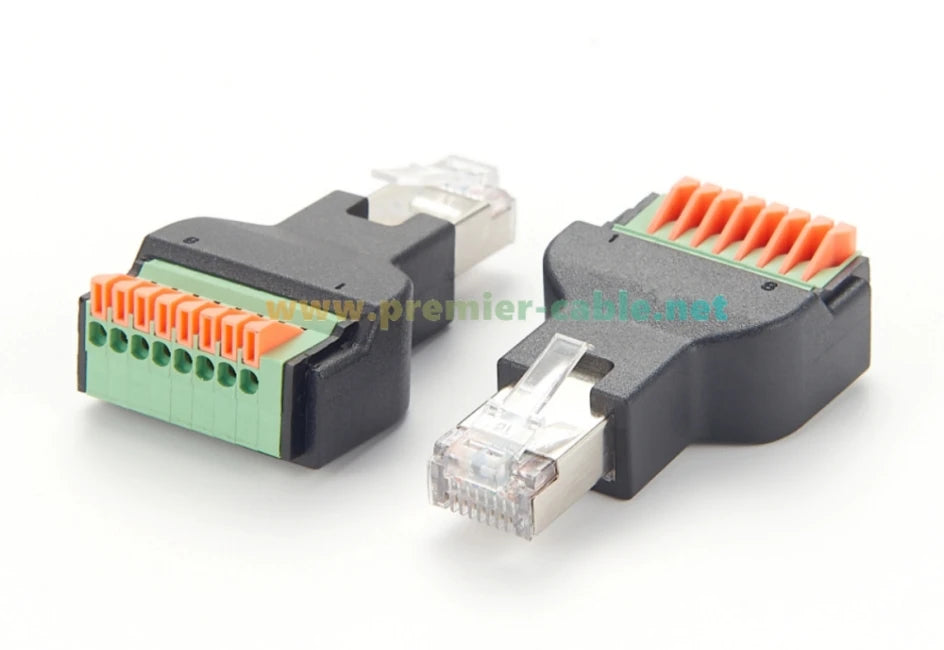 RJ45 Solderless Breakout Board RJ45 8P8C to Quick Spring Crimp Wiring Press Terminal Block Quick Push Extender for PIKA CT301