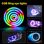5V/12V WS2812 RGB COB Ring Light 27/48/74/96/120MM Individually Addressable with Built-in IC WS2812 WS2811 DC5V/12V RGB COB RING