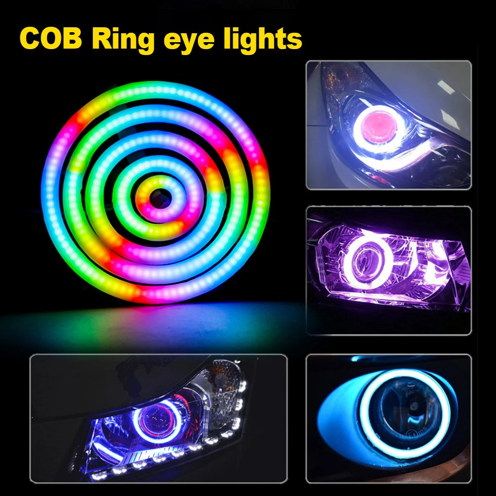 5V/12V WS2812 RGB COB Ring Light 27/48/74/96/120MM Individually Addressable with Built-in IC WS2812 WS2811 DC5V/12V RGB COB RING