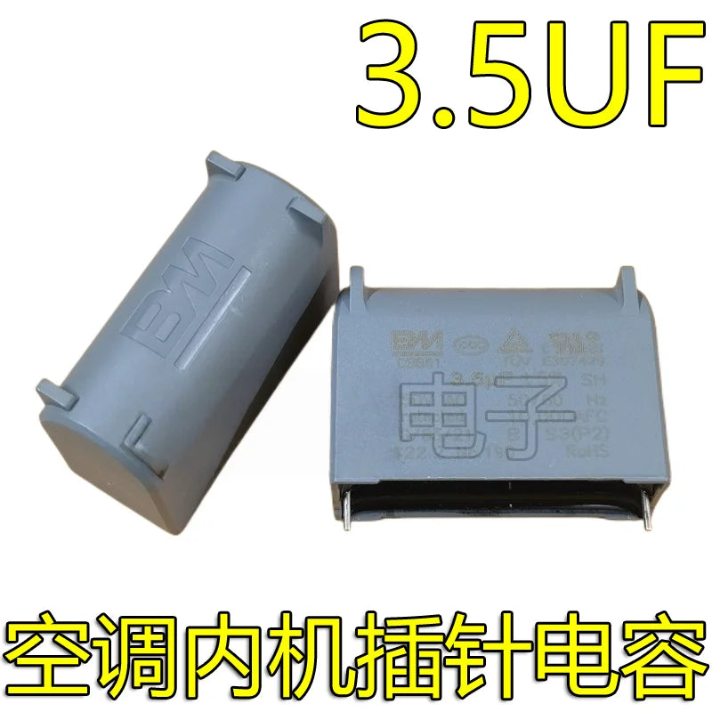 1/5/10/20PCS New original BM 2 stitching 1.2/1.5/2/2.5/3 uf / 5 uf / 450 v CBB61 air conditioning fan fan startup capacitor