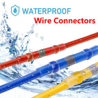 50-1000Pcs Heat Shrink Butt Crimp Terminals Waterproof Solder Seal Electrical Butt Connectors Wire Cable Splice Terminal Kit