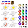10pcs LED Chip 1W 3W 5W Warm Cool White Red Blue Green Yellow Full Spectrum 660nm 440nm COB Grow Lamp For 1 3 5 Watt Light Beads