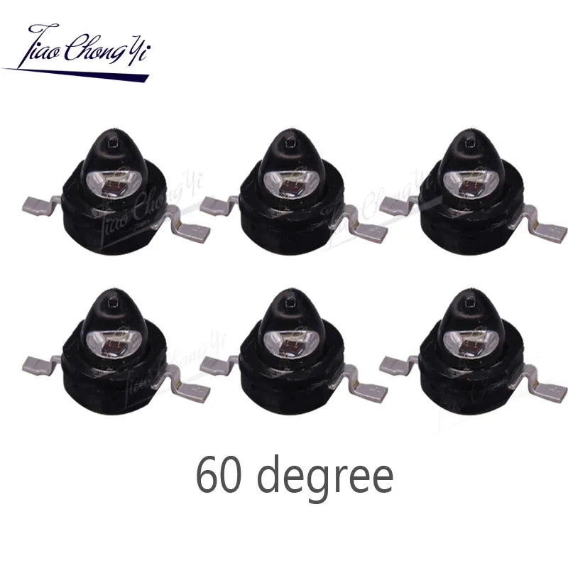 3Watt 3W High Power LED 850nm 940nm 730nm 60 90 120 Degree Infrared LED IR for Night Vision CCTV DIY