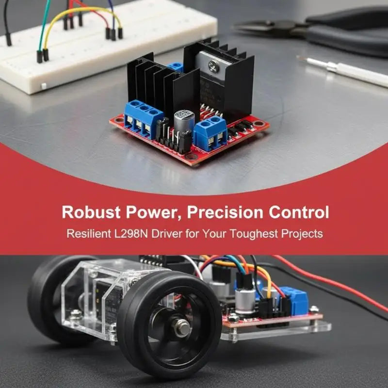 [E] L298N Motor Driver Board DC & Stepper Motor Driver Module For Smart Car Robot