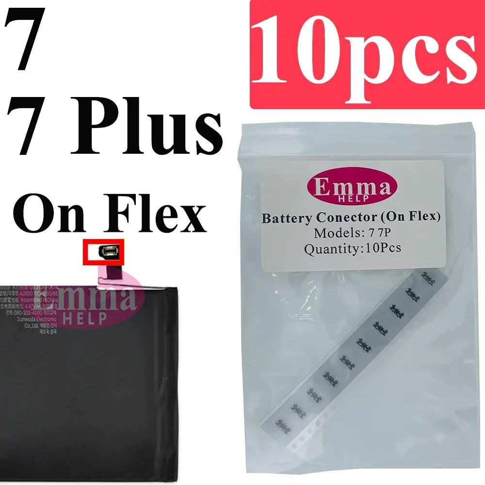 10pcs Battery FPC Connector Flex Cable For iPhone 14 15 Plus 13 12 11 Pro Max 7 6S X XR 8 Plus Clip Plug