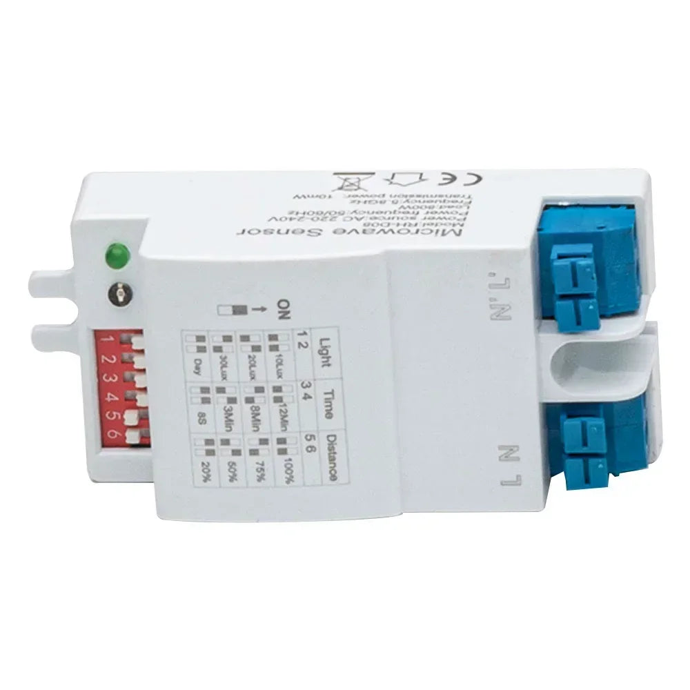AC 220V-240V 5.8GHz Radar Dialing Sensor 360 Degrees Microwave Induction Switch Human Body Motion For Corridor Courtyard Garage