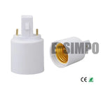 4pcs G23 To E26 E27 Lamp Base Adapter CFL 2Pin PLS LED Table Desk Reading Light Bulb Lamp Holder Converter Extender