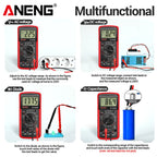 Profesional Digital Multimeter AC/DC Voltage Current Test ANENG Capacitance NCV Resistance Ohm Electrical Test Meter Tools
